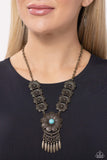 A La ROGUE - Brass Necklace - Paparazzi Accessories Necklace Bedazzle Me Pretty Mobile Fashion Boutique