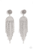 A Toast To You - White Post Earrings - Paparazzi Accessories Post Earrings Bedazzle Me Pretty Mobile Fashion Boutique