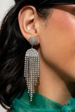 A Toast To You - White Post Earrings - Paparazzi Accessories Post Earrings Bedazzle Me Pretty Mobile Fashion Boutique