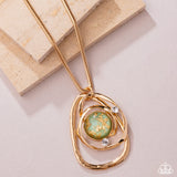 Abstract Advance - Green Necklace - Paparazzi Accessories Necklace Bedazzle Me Pretty Mobile Fashion Boutique