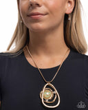 Abstract Advance - Green Necklace - Paparazzi Accessories Necklace Bedazzle Me Pretty Mobile Fashion Boutique