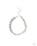 Abstract Adventure - Silver Bracelet - Paparazzi Accessories Bracelet Bedazzle Me Pretty Mobile Fashion Boutique