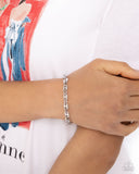 Abstract Adventure - Silver Bracelet - Paparazzi Accessories Bracelet Bedazzle Me Pretty Mobile Fashion Boutique