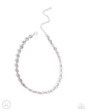 Abstract Advocate - Silver Necklace - Paparazzi Accessories Necklace Bedazzle Me Pretty Mobile Fashion Boutique