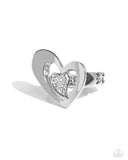 Abstract Amor - White Ring - Paparazzi Accessories Ring Bedazzle Me Pretty Mobile Fashion Boutique
