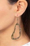 Abstract Antiquity - Brass Earrings - Paparazzi Accessories Earrings Bedazzle Me Pretty Mobile Fashion Boutique