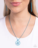 Abstract ASL - Blue Necklace - Paparazzi Accessories Necklace Bedazzle Me Pretty Mobile Fashion Boutique