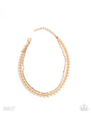 Actionable Anklet - Gold Anklet - Paparazzi Accessories Anklet Bedazzle Me Pretty Mobile Fashion Boutique