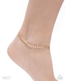 Actionable Anklet - Gold Anklet - Paparazzi Accessories Anklet Bedazzle Me Pretty Mobile Fashion Boutique