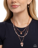 Actions Speak Louder - Copper Necklace - Paparazzi Accessories Necklace Bedazzle Me Pretty Mobile Fashion Boutique