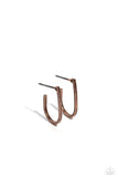 Admirable Arches - Copper Earrings - Paparazzi Accessories Earrings Bedazzle Me Pretty Mobile Fashion Boutique