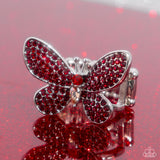 Admirable Ascension - Red Ring - Paparazzi Accessories Ring Bedazzle Me Pretty Mobile Fashion Boutique