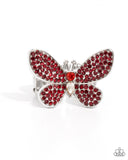 Admirable Ascension - Red Ring - Paparazzi Accessories Ring Bedazzle Me Pretty Mobile Fashion Boutique