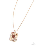 Admirably Abstract - Brown Necklace - Paparazzi Accessories Necklace Bedazzle Me Pretty Mobile Fashion Boutique