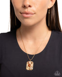 Admirably Abstract - Brown Necklace - Paparazzi Accessories Necklace Bedazzle Me Pretty Mobile Fashion Boutique