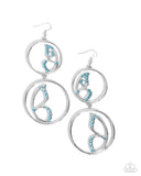 Admittedly Aerial - Blue Earrings - Paparazzi Accessories Earrings Bedazzle Me Pretty Mobile Fashion Boutique