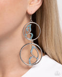 Admittedly Aerial - Blue Earrings - Paparazzi Accessories Earrings Bedazzle Me Pretty Mobile Fashion Boutique