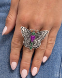 Adolescent Aerial - Purple Ring - Paparazzi Accessories Ring Bedazzle Me Pretty Mobile Fashion Boutique