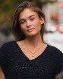 Adorable Ace - Gold Necklace - Paparazzi Accessories Necklace Bedazzle Me Pretty Mobile Fashion Boutique