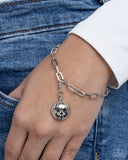Adorable Apparition - Silver Bracelet Charm Bracelet - Paparazzi Accessories Bracelet Bedazzle Me Pretty Mobile Fashion Boutique