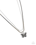 Adorable Ascension - Black Necklace - Paparazzi Accessories Necklace Bedazzle Me Pretty Mobile Fashion Boutique