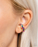 Adorable Assortment - Gold Cuff Earrings - Paparazzi Accessories Post Earrings Bedazzle Me Pretty Mobile Fashion Boutique