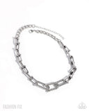 Adorably Amped Up - White Necklace - Paparazzi Accessories Necklace Bedazzle Me Pretty Mobile Fashion Boutique