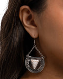 Adorably Ancient - White Earrings - Paparazzi Accessories Earrings Bedazzle Me Pretty Mobile Fashion Boutique