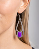 Adventure Story - Purple Earrings - Paparazzi Accessories Earrings Bedazzle Me Pretty Mobile Fashion Boutique
