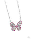 Aerial Academy - Pink Necklace - Paparazzi Accessories Necklace Bedazzle Me Pretty Mobile Fashion Boutique