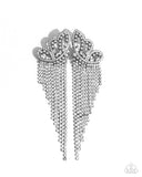 Aerial Accent - Black Post Earrings - Paparazzi Accessories Post Earrings Bedazzle Me Pretty Mobile Fashion Boutique