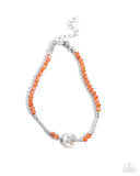Aerial Actress - Orange Bracelet - Paparazzi Accessories Bracelet Bedazzle Me Pretty Mobile Fashion Boutique