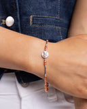 Aerial Actress - Orange Bracelet - Paparazzi Accessories Bracelet Bedazzle Me Pretty Mobile Fashion Boutique