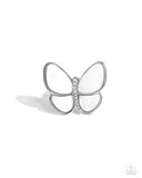 Aerial Admiration - White Ring - Paparazzi Accessories Ring Bedazzle Me Pretty Mobile Fashion Boutique