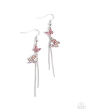 Aerial Affection - Pink Earrings - Paparazzi Accessories Earrings Bedazzle Me Pretty Mobile Fashion Boutique
