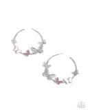 Aerial Allegiance - Pink Earrings - Paparazzi Accessories Earrings Bedazzle Me Pretty Mobile Fashion Boutique