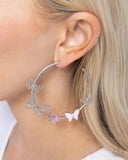 Aerial Allegiance - Pink Earrings - Paparazzi Accessories Earrings Bedazzle Me Pretty Mobile Fashion Boutique