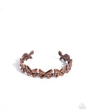Aerial Amazement - Copper Bracelet - Paparazzi Accessories Bracelet Bedazzle Me Pretty Mobile Fashion Boutique