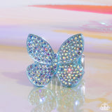 Aerial Ambassador - Blue Ring - Paparazzi Accessories Ring Bedazzle Me Pretty Mobile Fashion Boutique