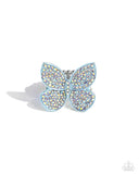 Aerial Ambassador - Blue Ring - Paparazzi Accessories Ring Bedazzle Me Pretty Mobile Fashion Boutique