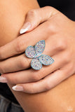 Aerial Ambassador - Blue Ring - Paparazzi Accessories Ring Bedazzle Me Pretty Mobile Fashion Boutique