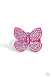 Aerial Ambassador - Pink Ring - Paparazzi Accessories Ring Bedazzle Me Pretty Mobile Fashion Boutique