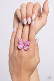 Aerial Ambassador - Pink Ring - Paparazzi Accessories Ring Bedazzle Me Pretty Mobile Fashion Boutique