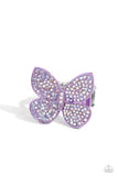 Aerial Ambassador - Purple Ring - Paparazzi Accessories Ring Bedazzle Me Pretty Mobile Fashion Boutique