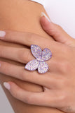 Aerial Ambassador - Purple Ring - Paparazzi Accessories Ring Bedazzle Me Pretty Mobile Fashion Boutique