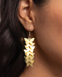 Aerial Ambiance - Yellow Earrings - Paparazzi Accessories Earrings Bedazzle Me Pretty Mobile Fashion Boutique