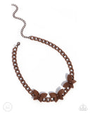 Aerial Ambition - Copper Necklace - Paparazzi Accessories Necklace Bedazzle Me Pretty Mobile Fashion Boutique