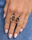 Aerial Anniversary - Brown Ring - Paparazzi Accessories Ring Bedazzle Me Pretty Mobile Fashion Boutique