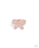 Aerial Anthem - Copper Ring - Paparazzi Accessories Ring Bedazzle Me Pretty Mobile Fashion Boutique