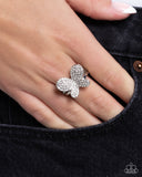 Aerial Anthem - White Ring - Paparazzi Accessories Ring Bedazzle Me Pretty Mobile Fashion Boutique